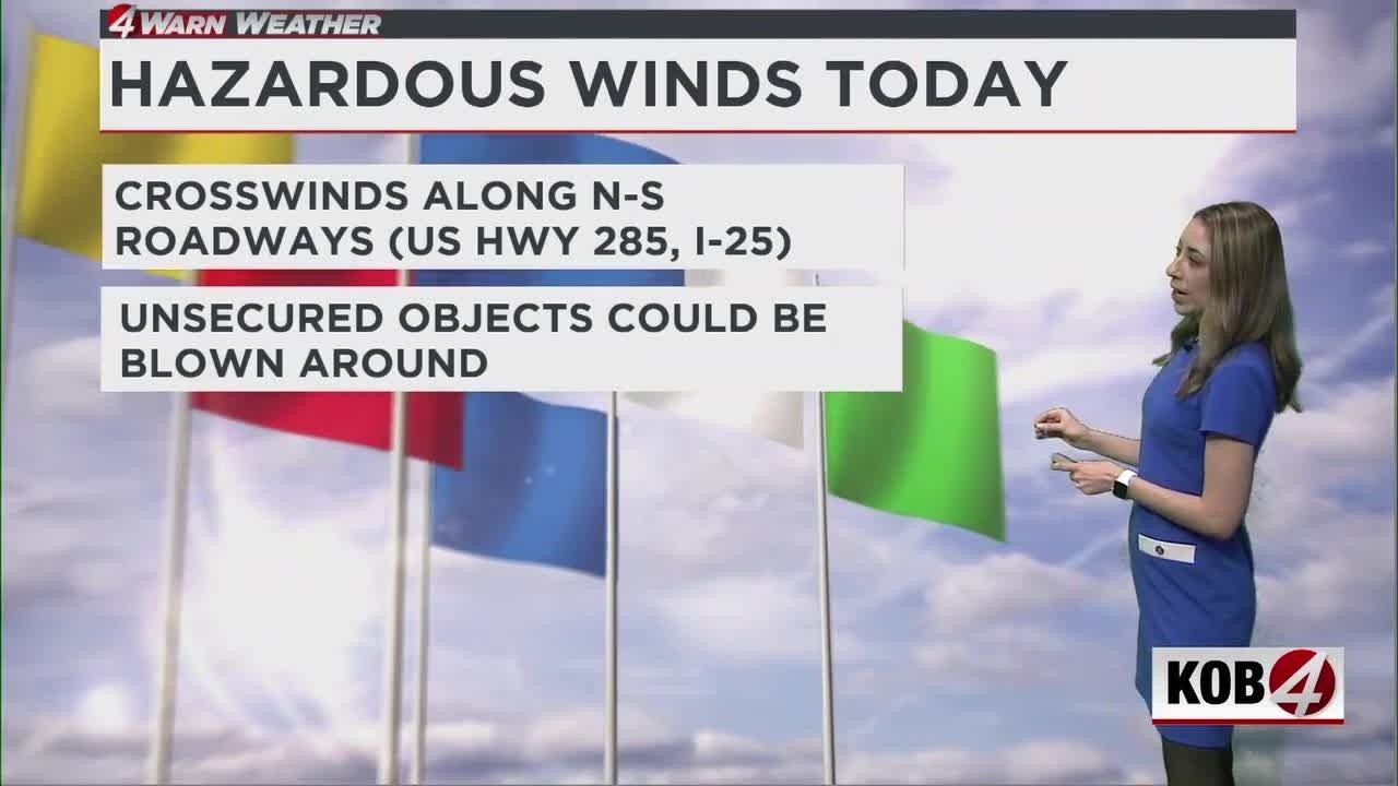 Winds could create hazardous conditions on some roads in New Mexico