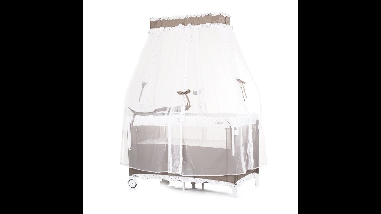 Foldable travel cot with drop side Palace