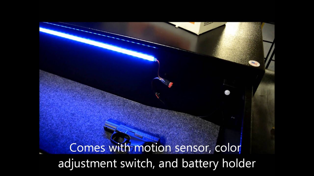 MaxMySafe underbed safe Monster Vault custom light video