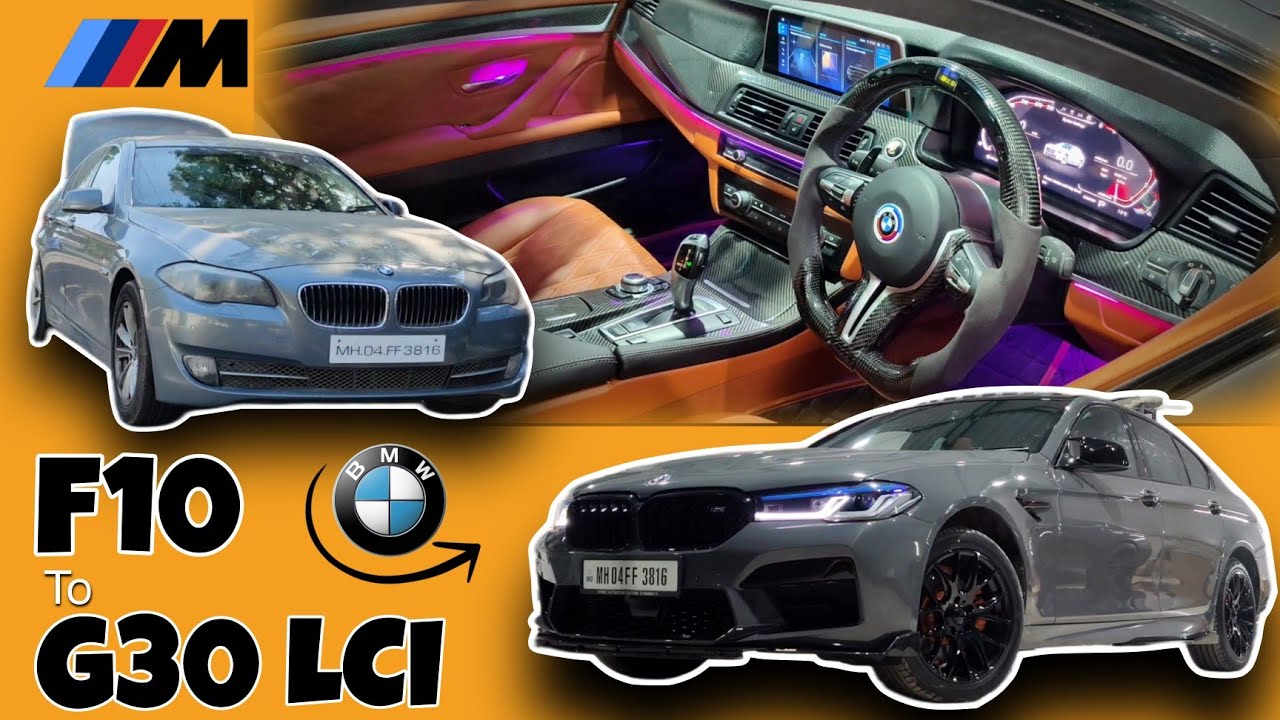 Переделка BMW 5 серии F10 2012 года в G30 M5 2024 года | Индивидуальные улучшения интерьера, экст...