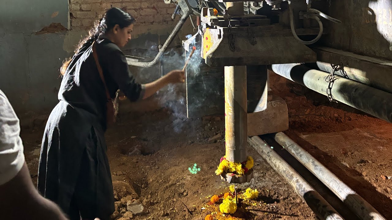 How to do borewells | Borewell drilling high pressure water | 2inches water borewell drill