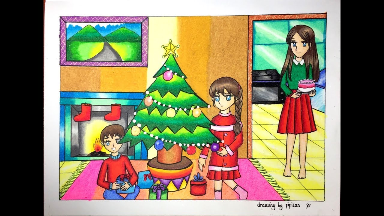 CARA GRADASI WARNA EP 18 (TEMA NATAL)