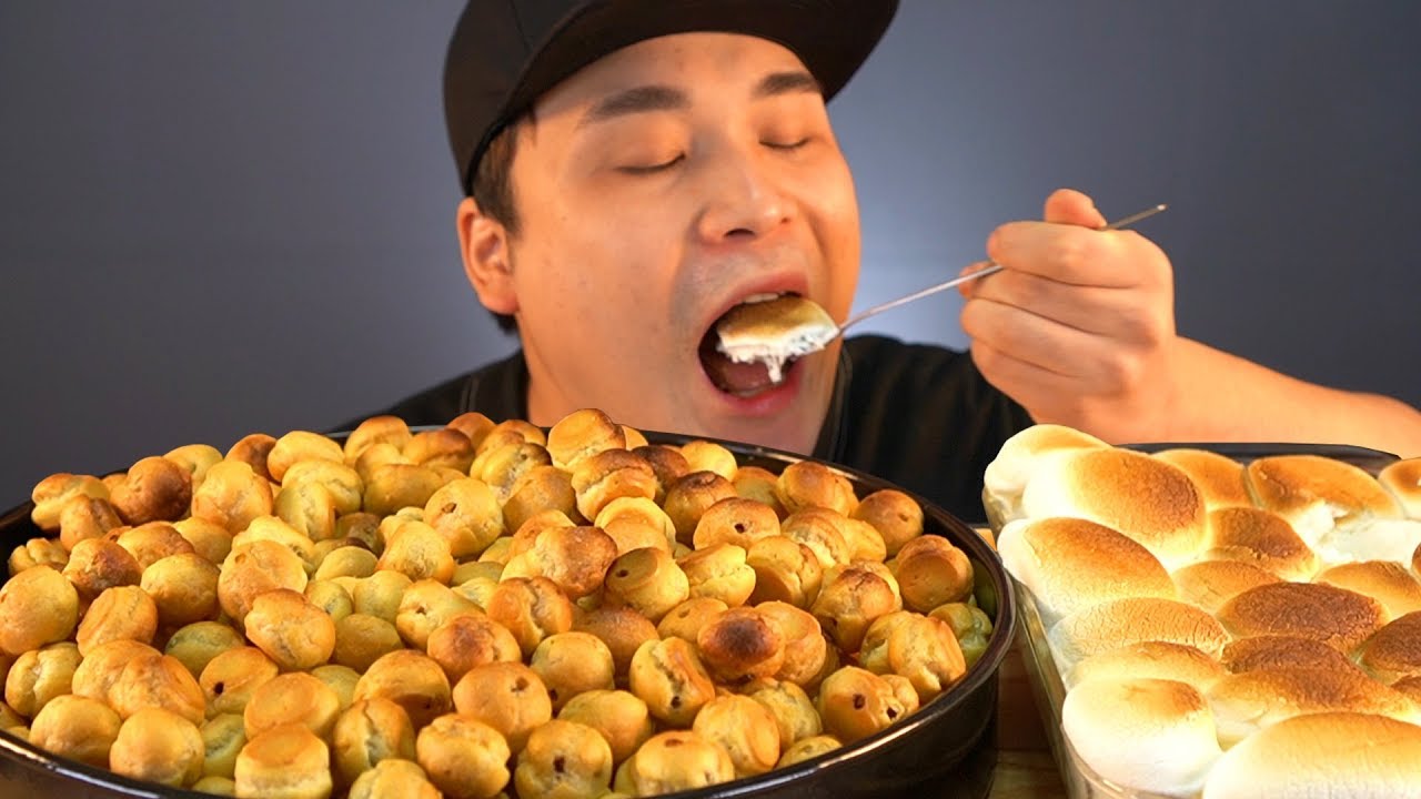 오븐홈런볼과 스모어딥 먹방~!! 리얼사운드  social eating Mukbang(Eating Show)