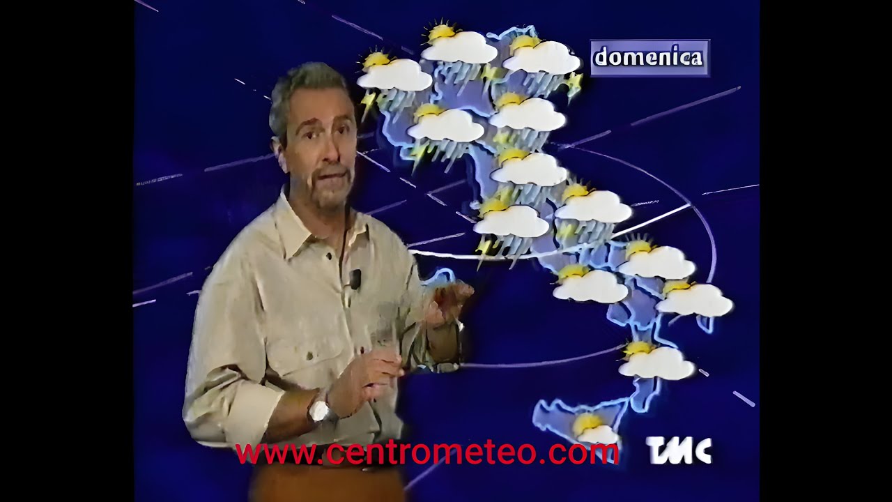 METEO STORY - Paolo Sottocorona su TMC - PREVISIONI del TEMPO per il 29 e 30 agosto 1999