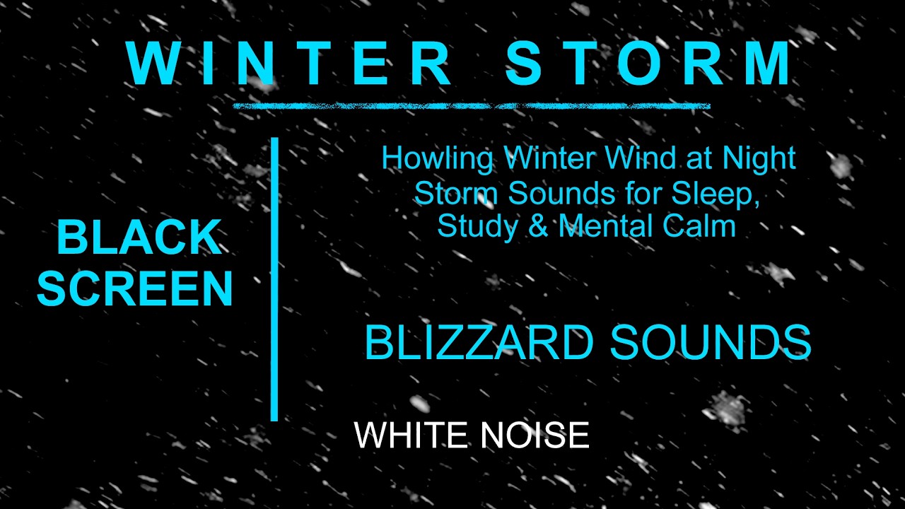Deep Sleep Fast ┇ Powerful Howling Wind & Snowstorm Sounds for Relax, Focus & Study | No Ads