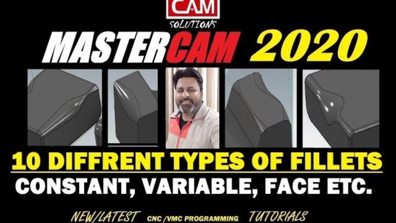 Mastercam 2020 hindi Tutorials: Types of fillets in Mastercam Solid Modeling