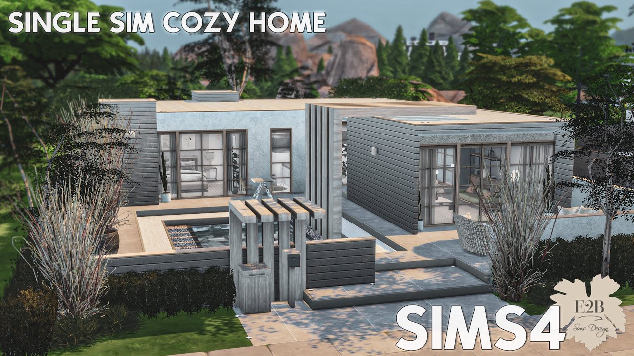 УЮТНЫЙ ДОМ ДЛЯ ОДНОЙ СИМКИ | Sims 4 CC Speed ​​Build | ССЫЛКА ДЛЯ СКАЧИВАНИЯ (TRAY+CC+CC LINKS)