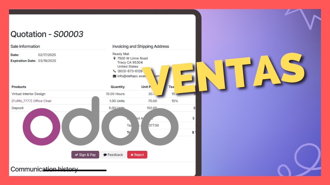 Tutorial Módulo de 💵 VENTAS Odoo | Demo Cotizar Productos | No Uses Excel Para Enviar Presupuestos
