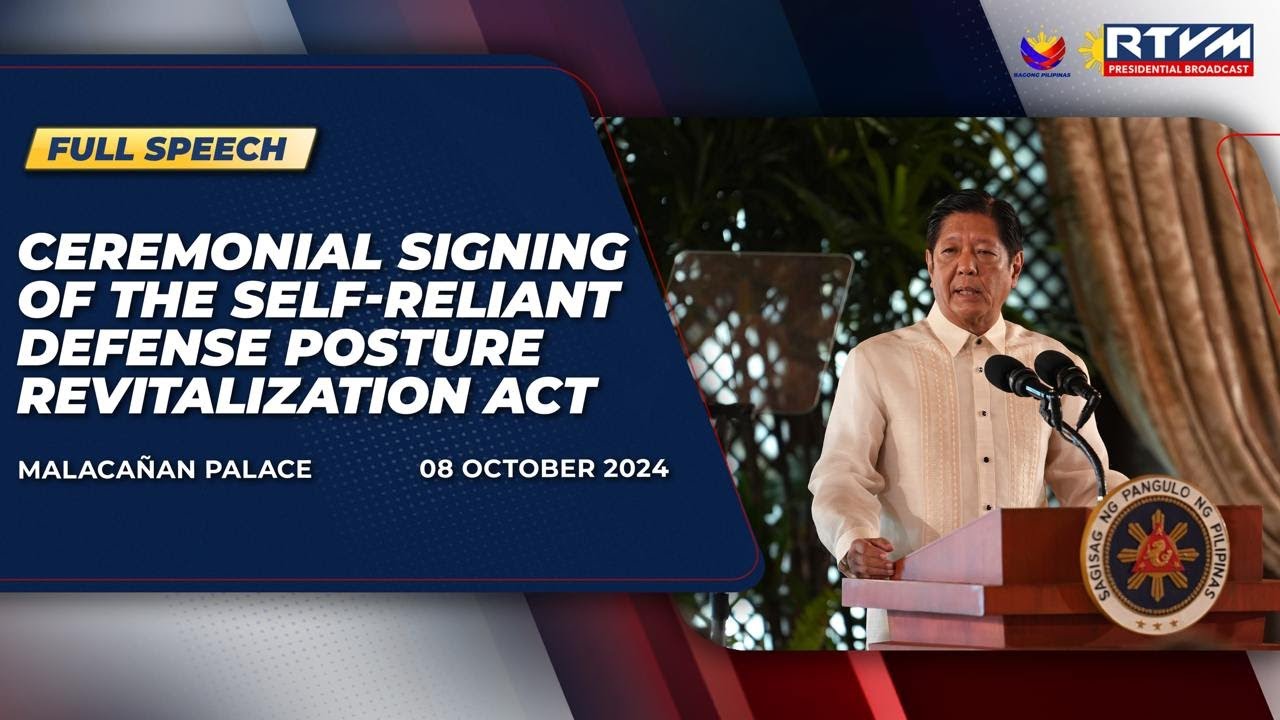 Ceremonial Signing of the Self-Reliant Defense Posture Revitalization Act (Speech) 10/08/2024