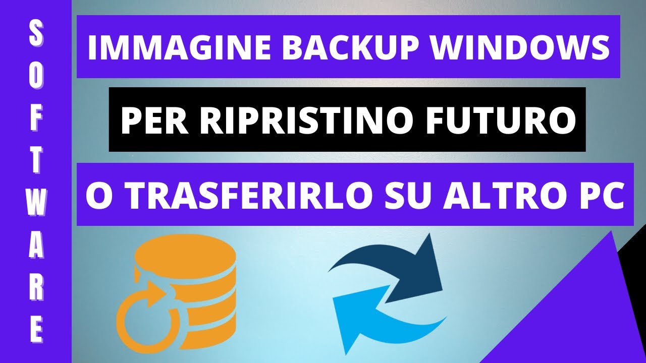 Creare immagine backup di Windows per ripristinarlo quando vogliamo o trasferirlo su un altro PC