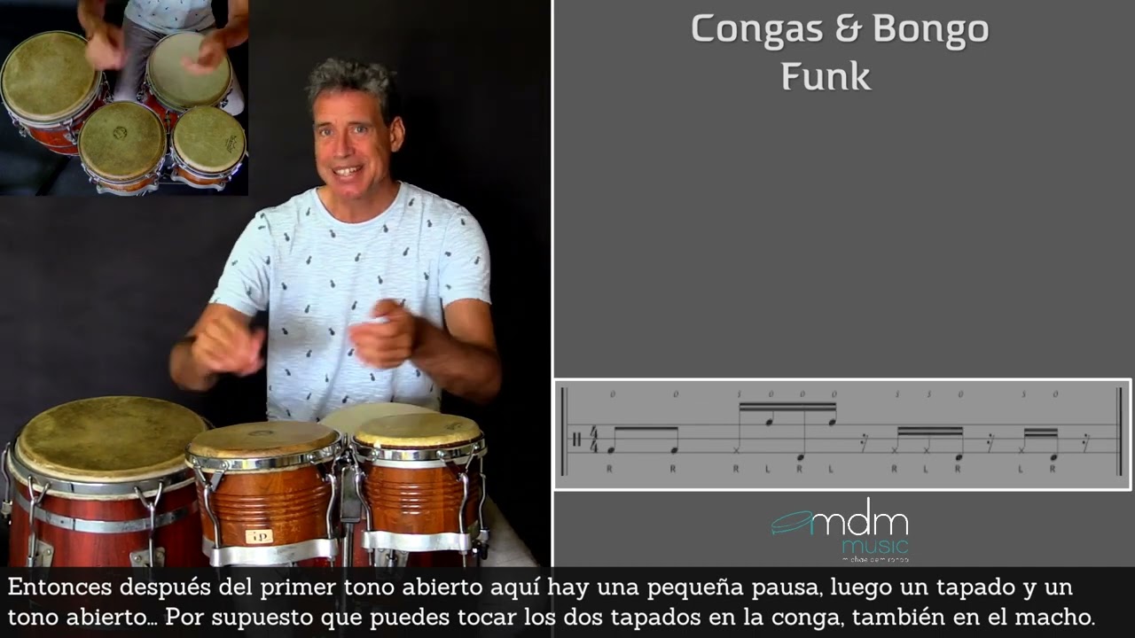 Latin Rock and Pop rhythms for conga and bongo Tutorial