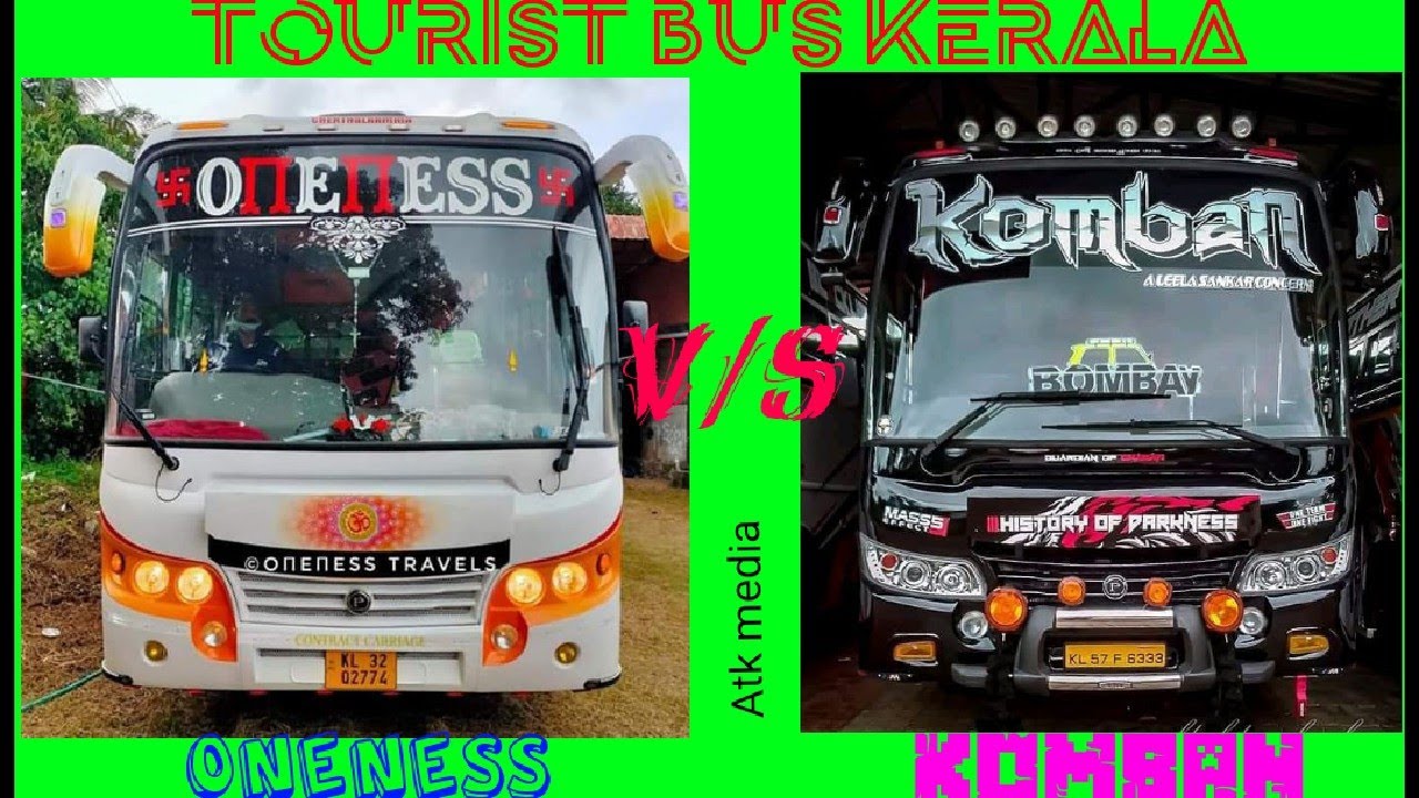 KOMBAN v/s ONENESS WHO WILL WIN? TOURIST BUS KERALA ON FIRE FULL INTERIOR &EXTERIOR WORK OF TWO BUS