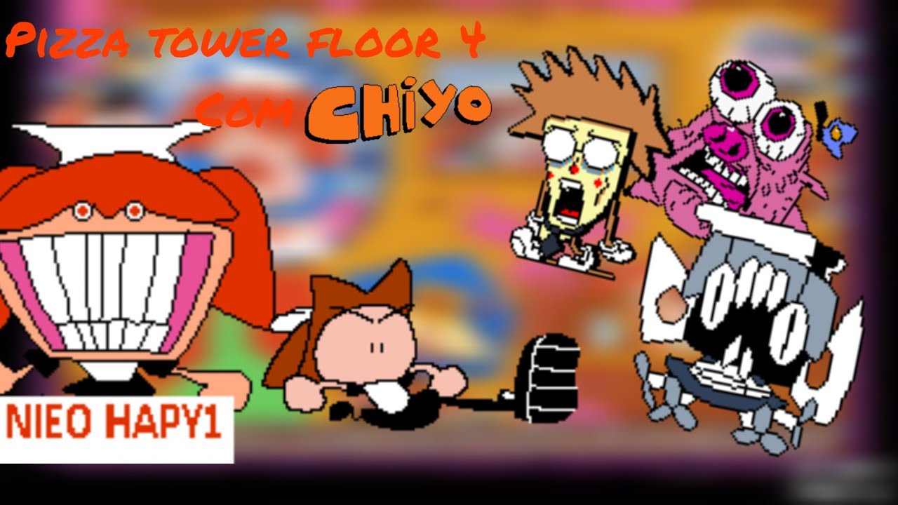 pizza tower azutower mod floor4 todas as fases com Chiyo