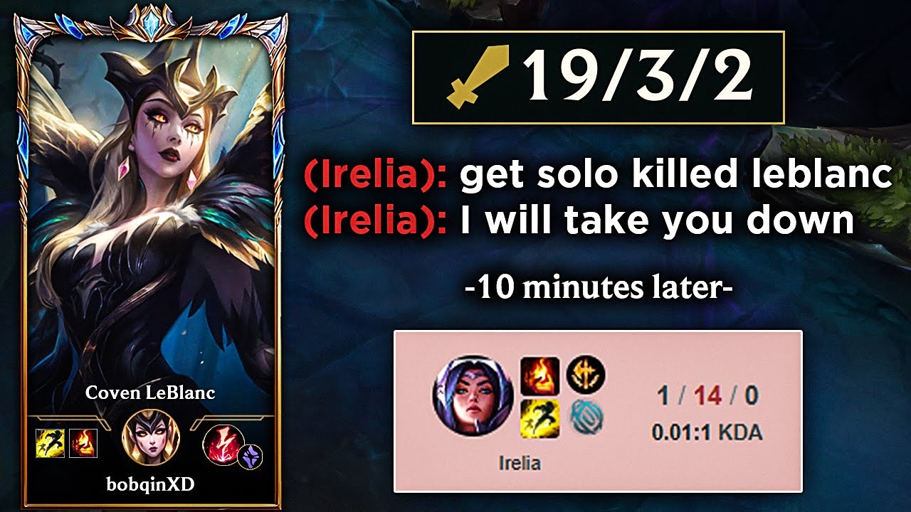 Cocky enemy disrespects my Leblanc, instantly regrets it.