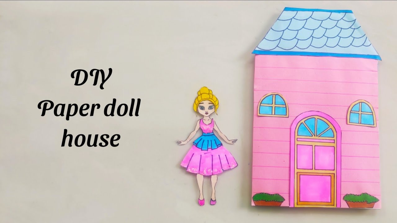 How to make paper doll house | Making and playing with paper doll house | Quiet book doll house