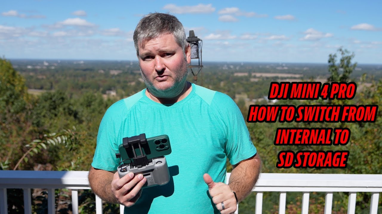 DJI Mini 4 Pro - How to Switch from Internal Storage to SD Storage