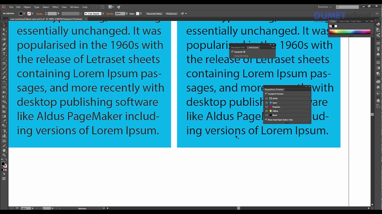 Cara Membuat Warna Black Over Print di Adobe InDesign