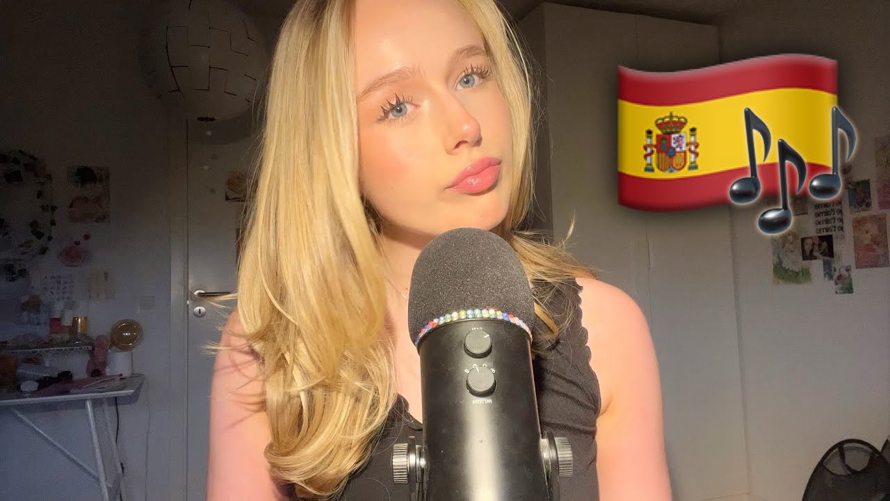 ASMR whispering spanish song lyrics ~ letras de canciones en español
