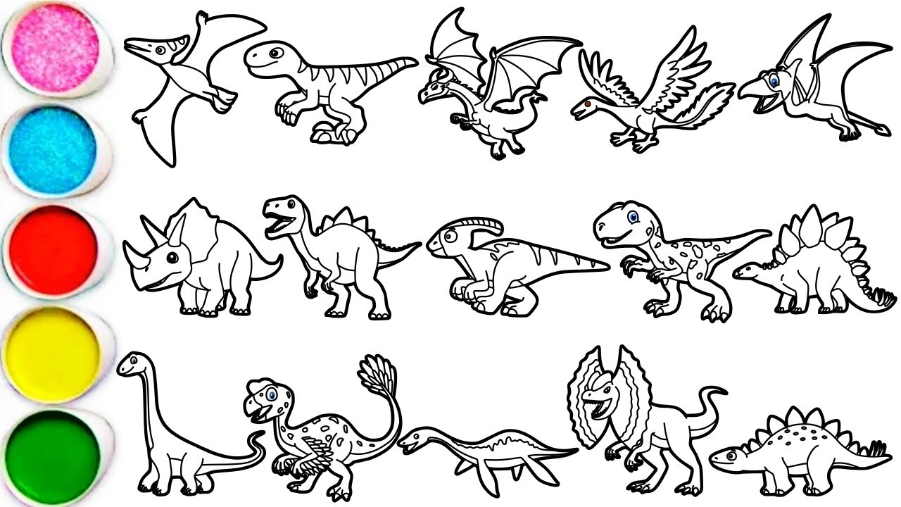 Draw Amazing Dinosaurs in 30 Minutes - T Rex, Velociraptor, Triceratops, Stegosaurus and Others