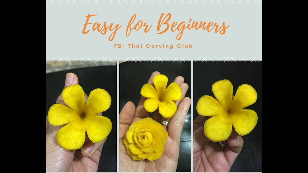 Easy Flower for beginners | DIY | Thai Carving Club