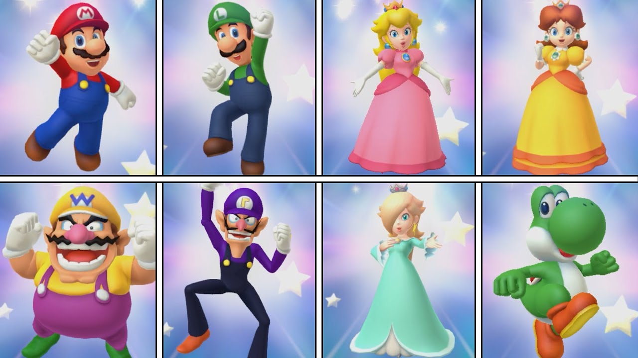 Mario Party 10 - All Characters Super Star Animations