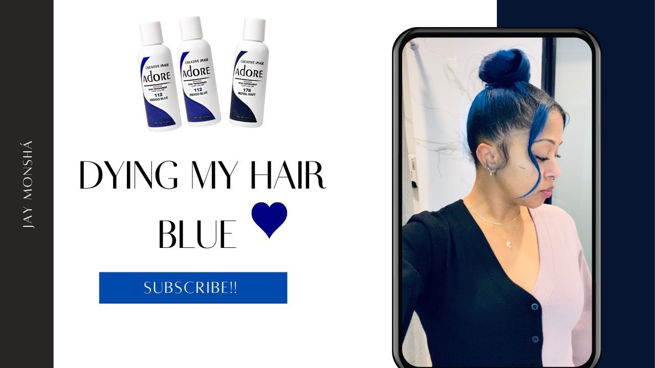 How To: Dying my hair blue with Adore Products!!