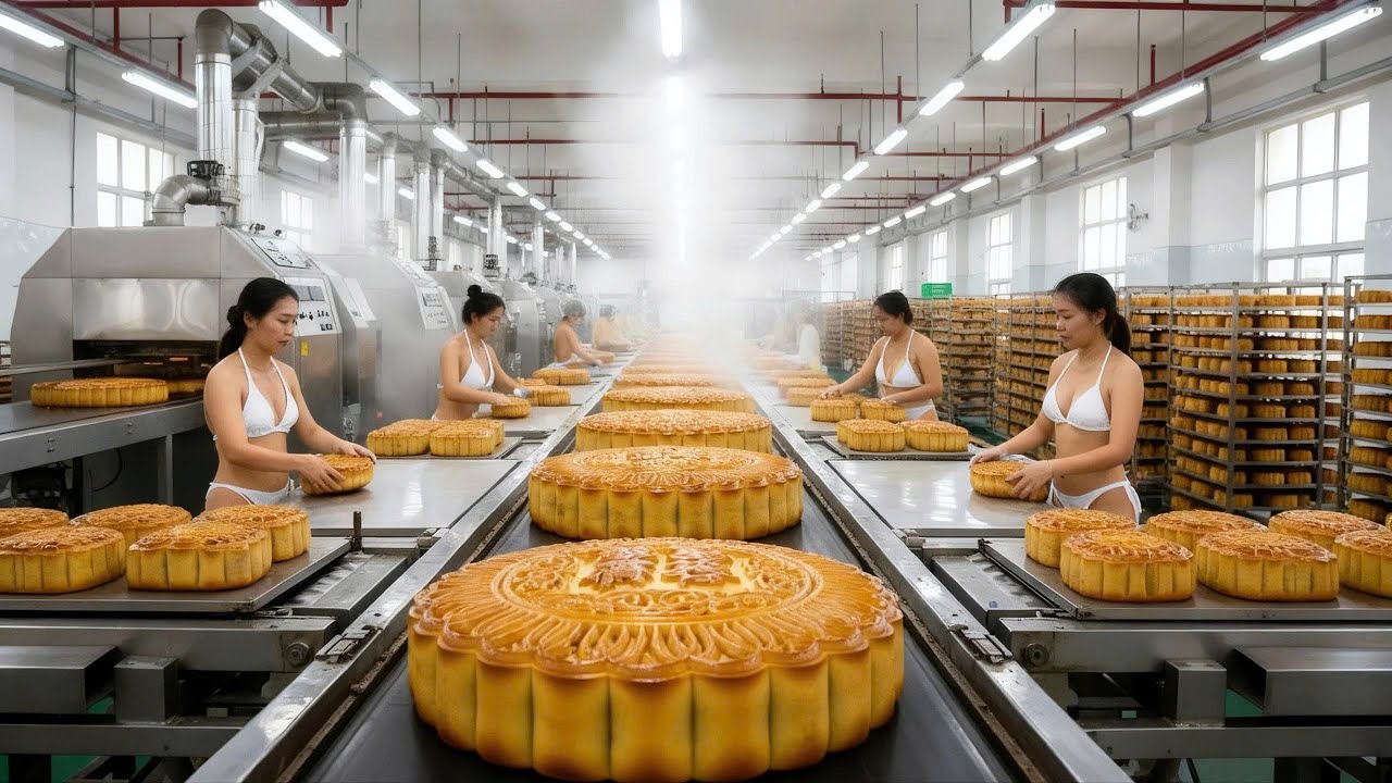 Bên trong nhà máy: Quy trình sản xuất bánh Trung Thu truyền thống tại Thái Nguyên(Toàn bộ quy trình)