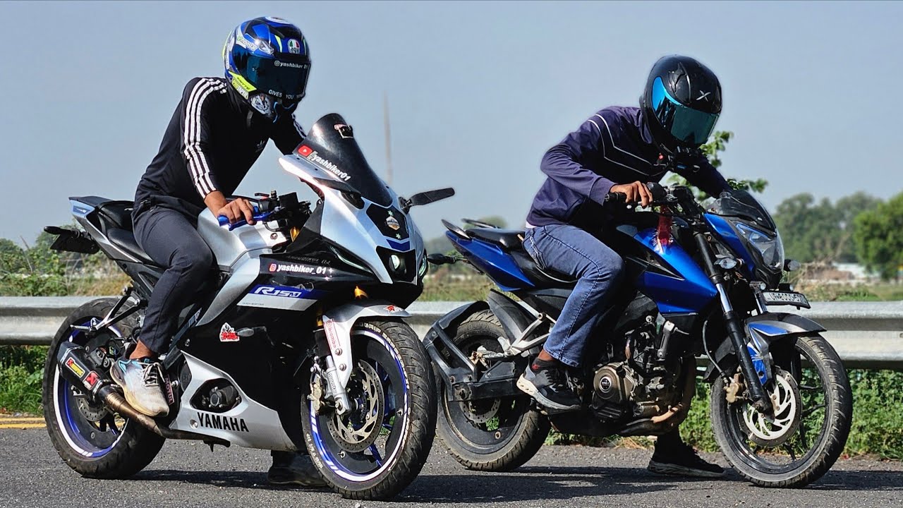 Yamaha R15M vs Bajaj Pulsar NS200 BS3 || Drag Race