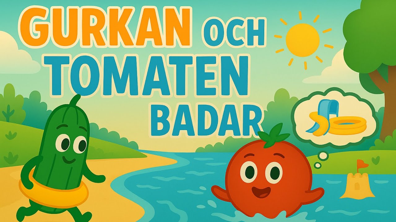 Gurkan & Tomaten badar i sj&ouml;n &ndash; Barnsaga & Godnattsaga