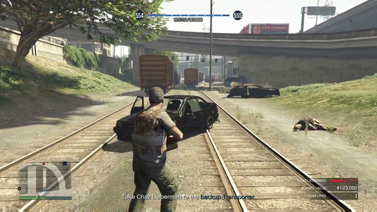 Extraction in train yard. Most Wanted Chaz Lieberman after being secured