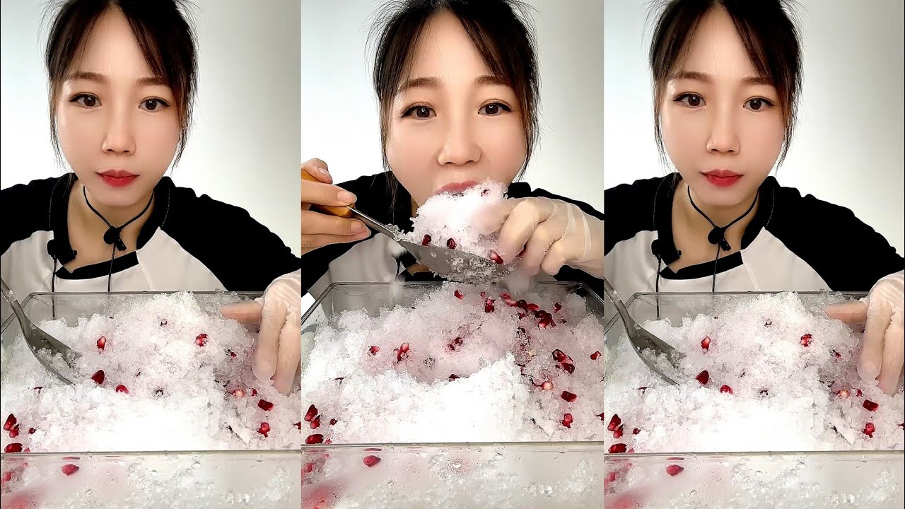 ASMR WHITE ICE EATING QIAN 