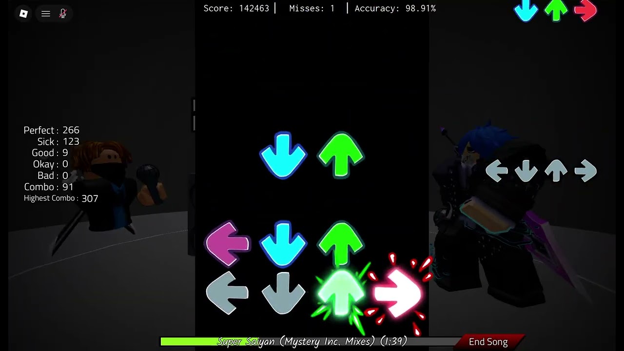 Roblox Basically Fnf remix, playing the Shaggy Mystery Inc. Mixes mod