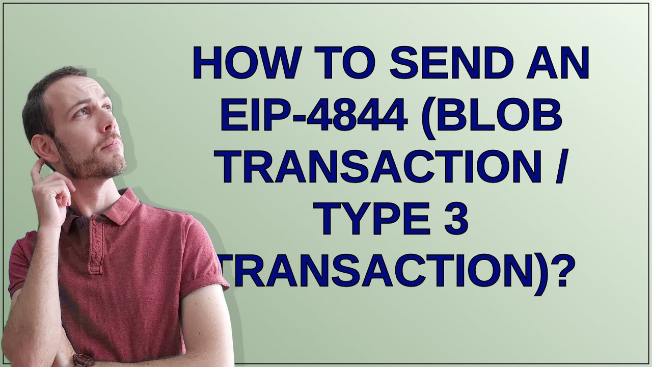 Ethereum: How to send an eip-4844 (blob transaction / type 3 transaction)?