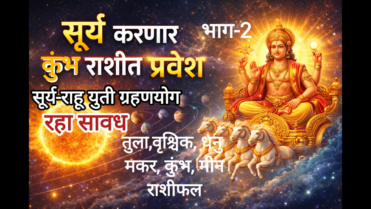 Surya Gochar 2026: सूर्य कुंभ राशीत! करिअर, पैसा आणि आरोग्यावर मोठा प्रभाव| राशीफल |