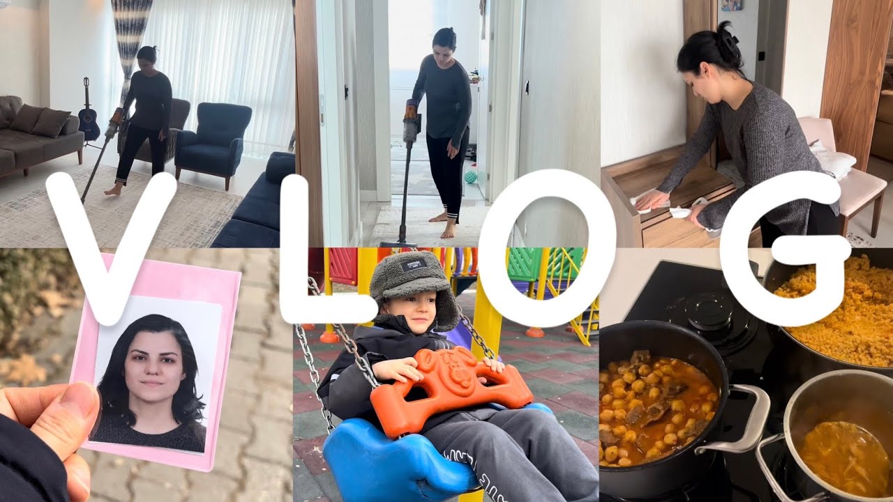 GÜNLÜK VLOG 🤍 EV İŞLERİ TEMİZLİK DÜZEN SÜPÜRGE YEMEK ÇAMAŞIR ✅ EHLİYET YENİLEME 👍🏻 PARKA GİTTİK 🥰 