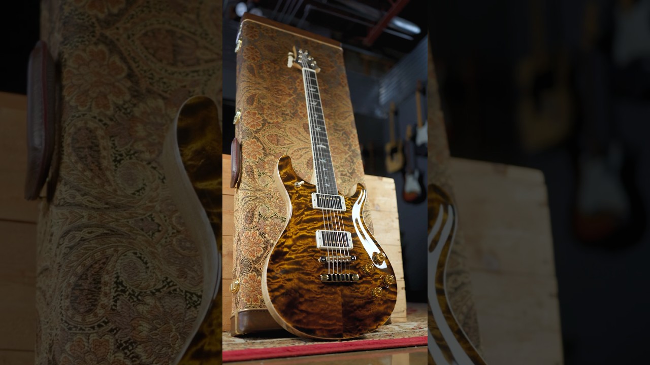 Available now! PRS Wood Library McCarty 594 10-Top with a gorgeous Yellow Tiger finish #prsguitars