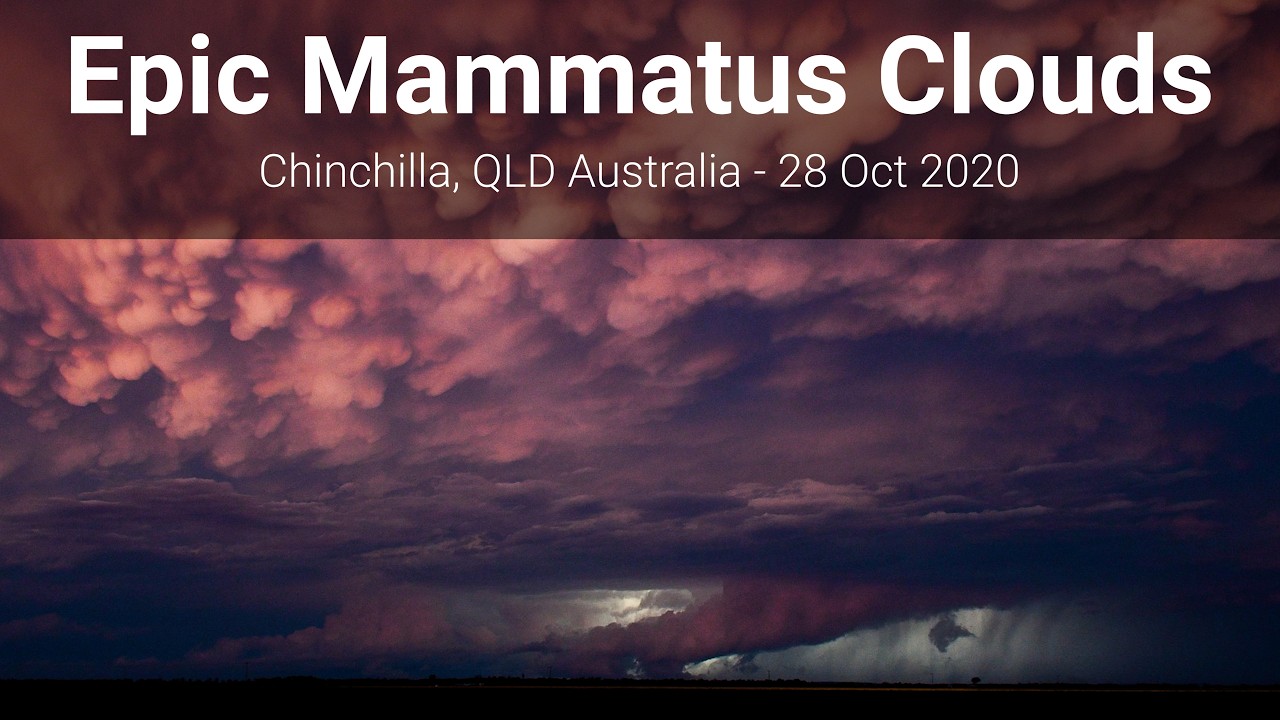 Supercells and mammatus clouds move through the Western Downs