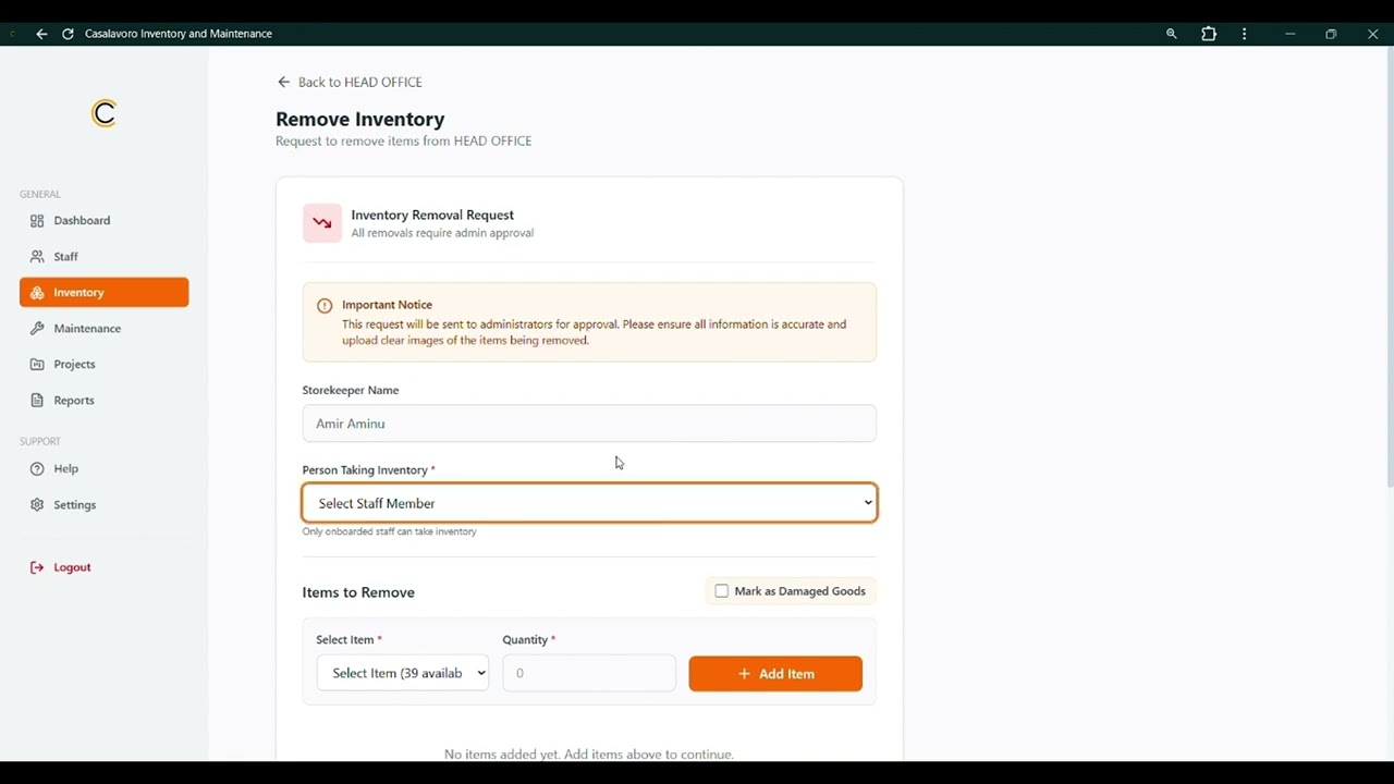 How to Request Item Removal from the CIM