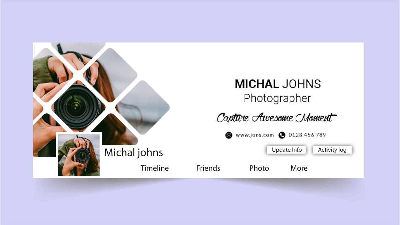 Photographer Facebook Cover Design   Photoshop cc Tutorial