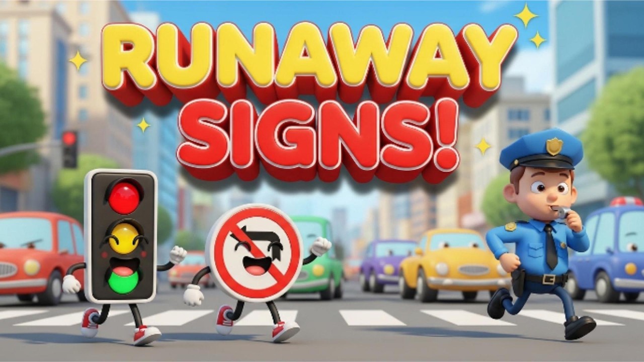 Traffic Chaos! 🚗🚨 Where Did the Traffic Lights Go? | Educational Cartoon
