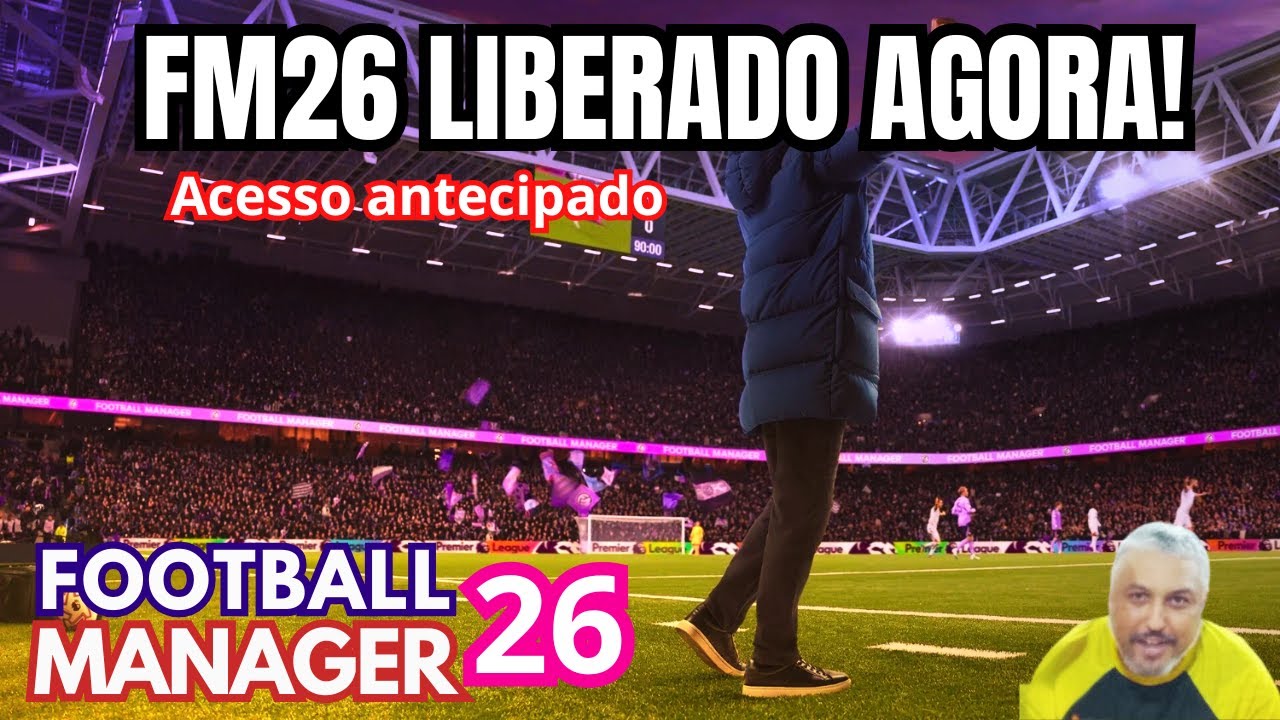 FM26 FINALMENTE CHEGOU! TESTANDO O NOVO FOOTBALL MANAGER 2026 AO VIVO 🔥&rdquo;