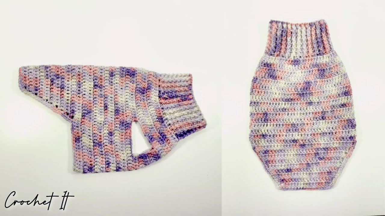 Crochet dog sweater 🩷 | Small | 💜 Crochet in one go | Full tutorial | Crochet It