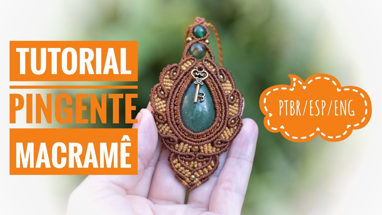 Macramê Tecendo Cor em Nós | TUTORIAL Como fazer PINGENTE em MACRAMÊ | 14/23 #tutorialesmacrame