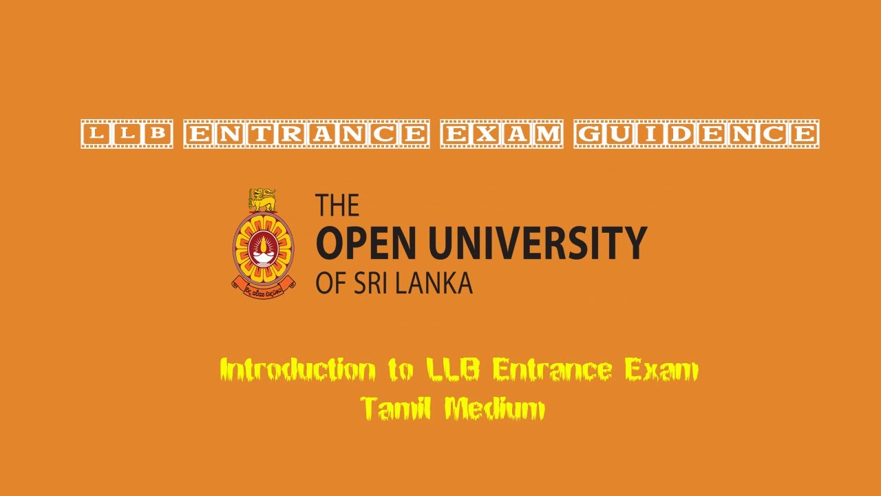 LLB Entrance Exam (OUSL) Application Process | Tamil Medium | How to Apply & Pay