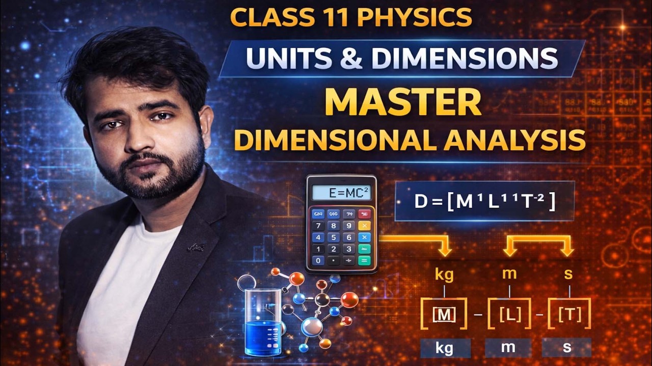 CLASS 11  l PHYSICS l DIMENSIONAL ANALYSIS l LECT 2