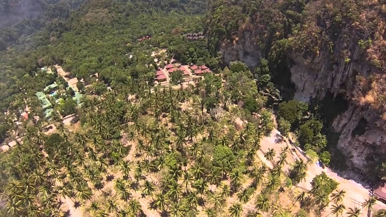 Aerial video of Tonsai Beach Krabi, Thailand.