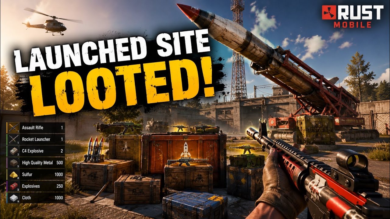 I LOOTED THE LAUNCH SITE! | Rust Mobile