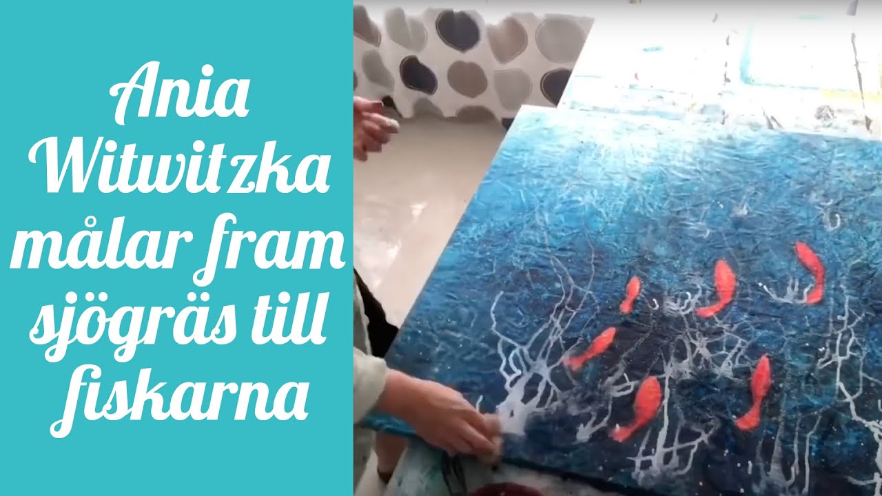 Ania Witwitzka m&aring;lar fram sj&ouml;gr&auml;s till fiskarna