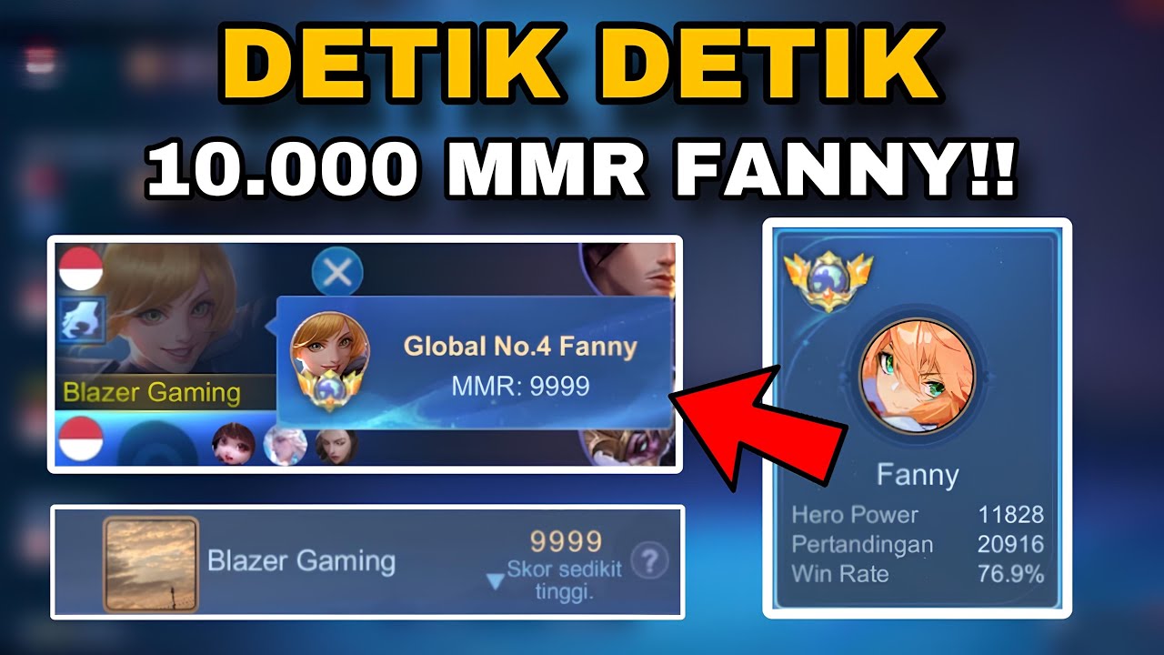 DETIK DETIK 10K MMR FANNY!! TOP GLOBAL  FANNY 🔥 - Mobile Legends