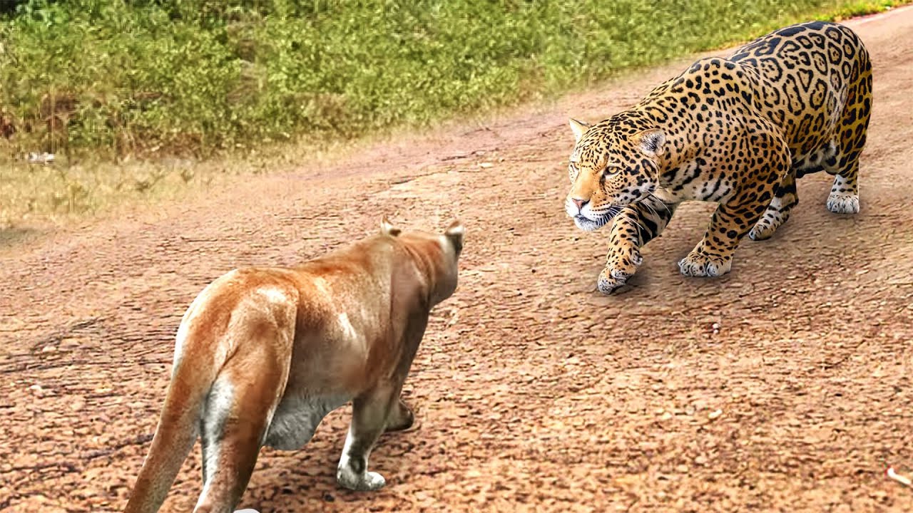 Cougar vs Jaguar | Rare Animal Fights Caught on Camera